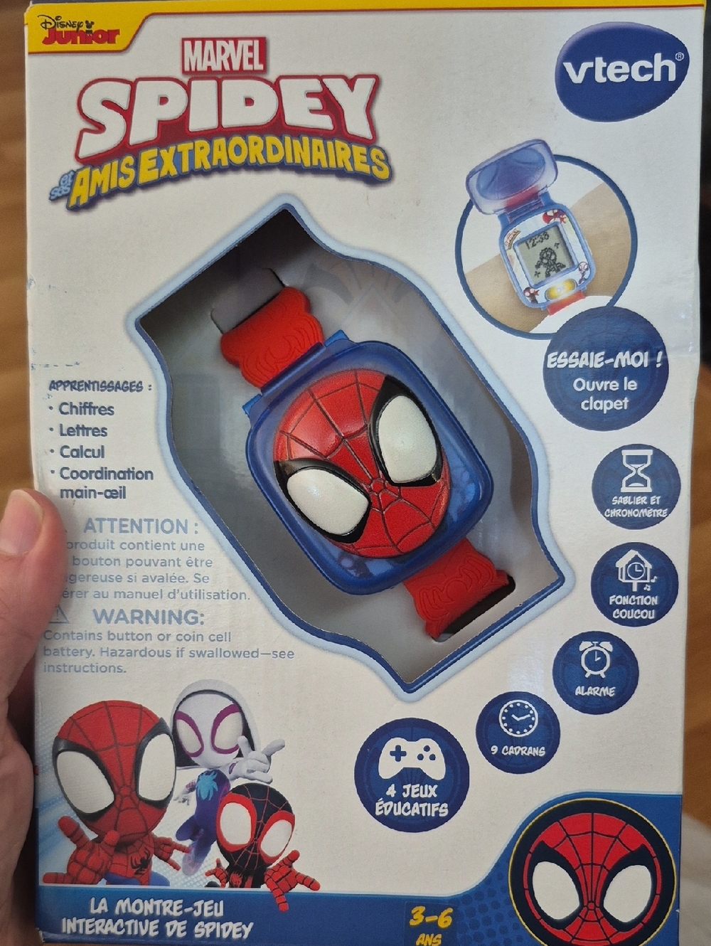 Vtech Marvel Spidey Kids Watch FRENCH Version New In Box